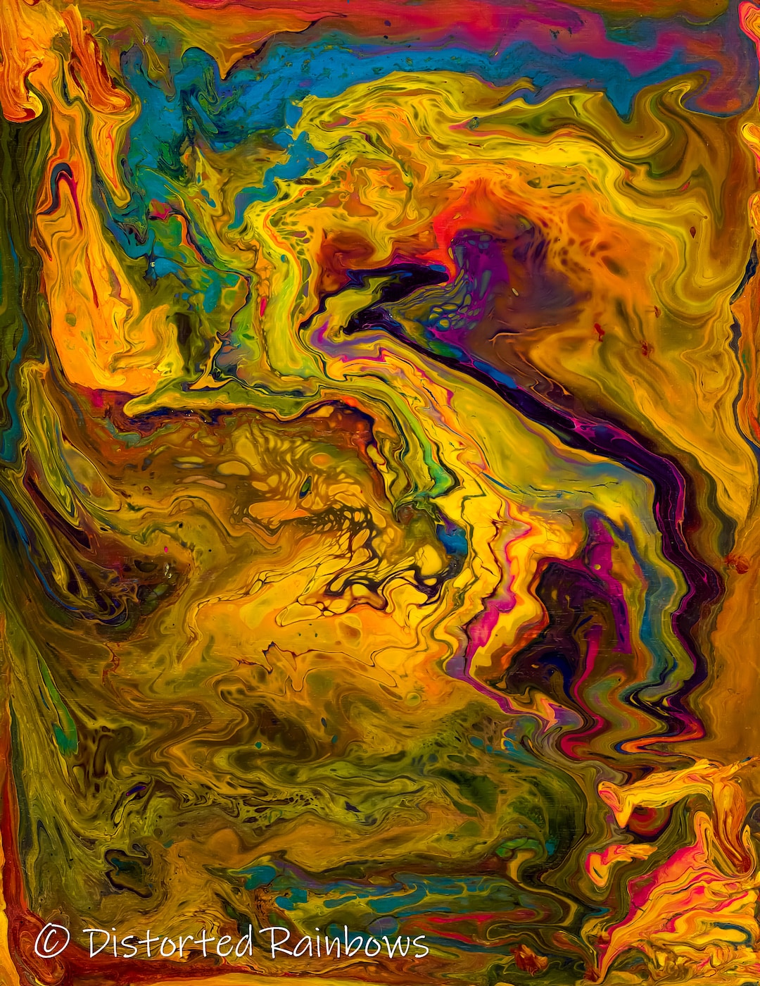 Abstract Printable Art Handmade Acrylic Pour Art Digital Etsy UK