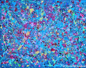 Abstract Art, Unique, Colorful, Blue, Bold, Bright, Vibrant, Abstract Painting, Original, Authentic, Digital Download
