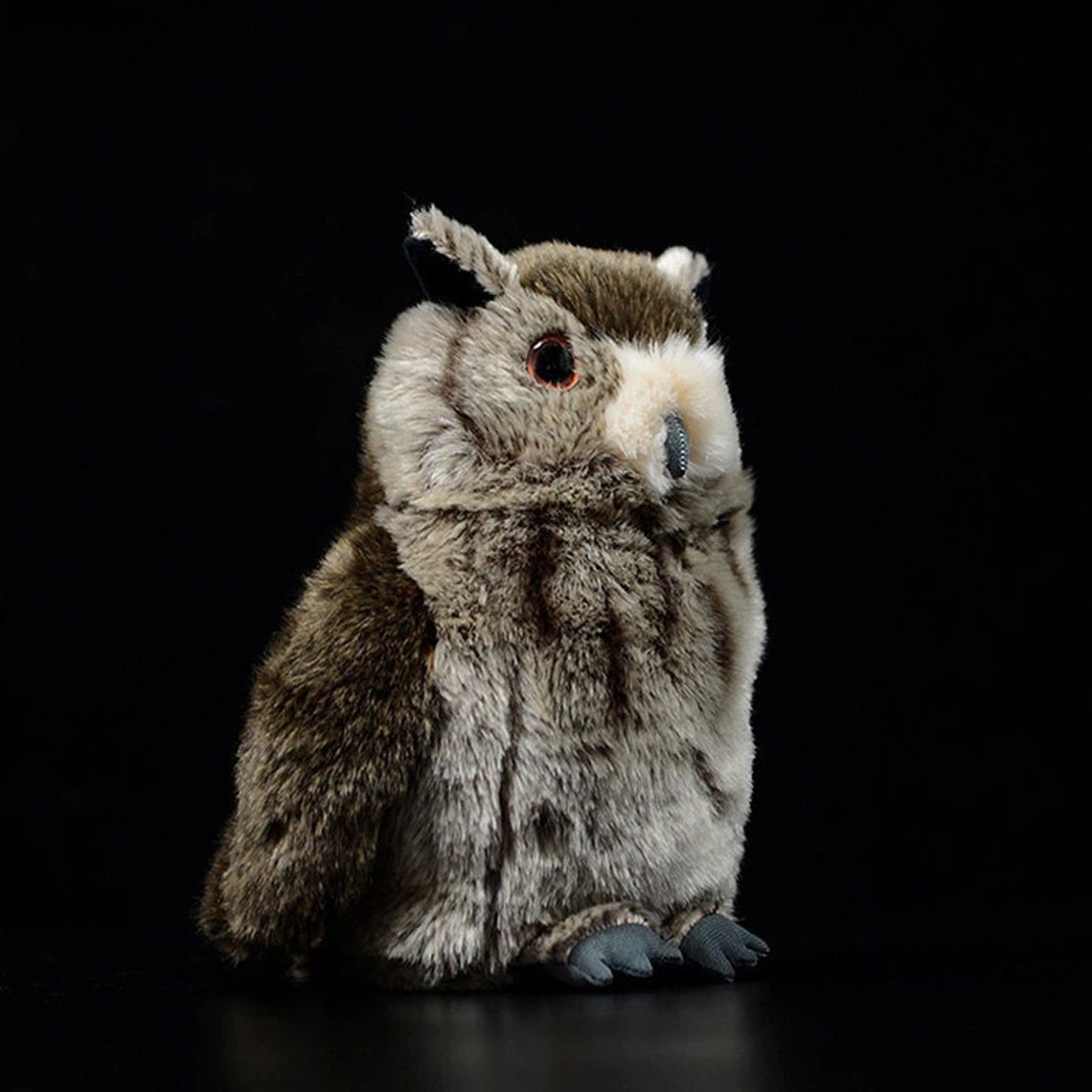 Owl Bird Plush Realistic Animals Stuffed Animal Soft Toy Etsy