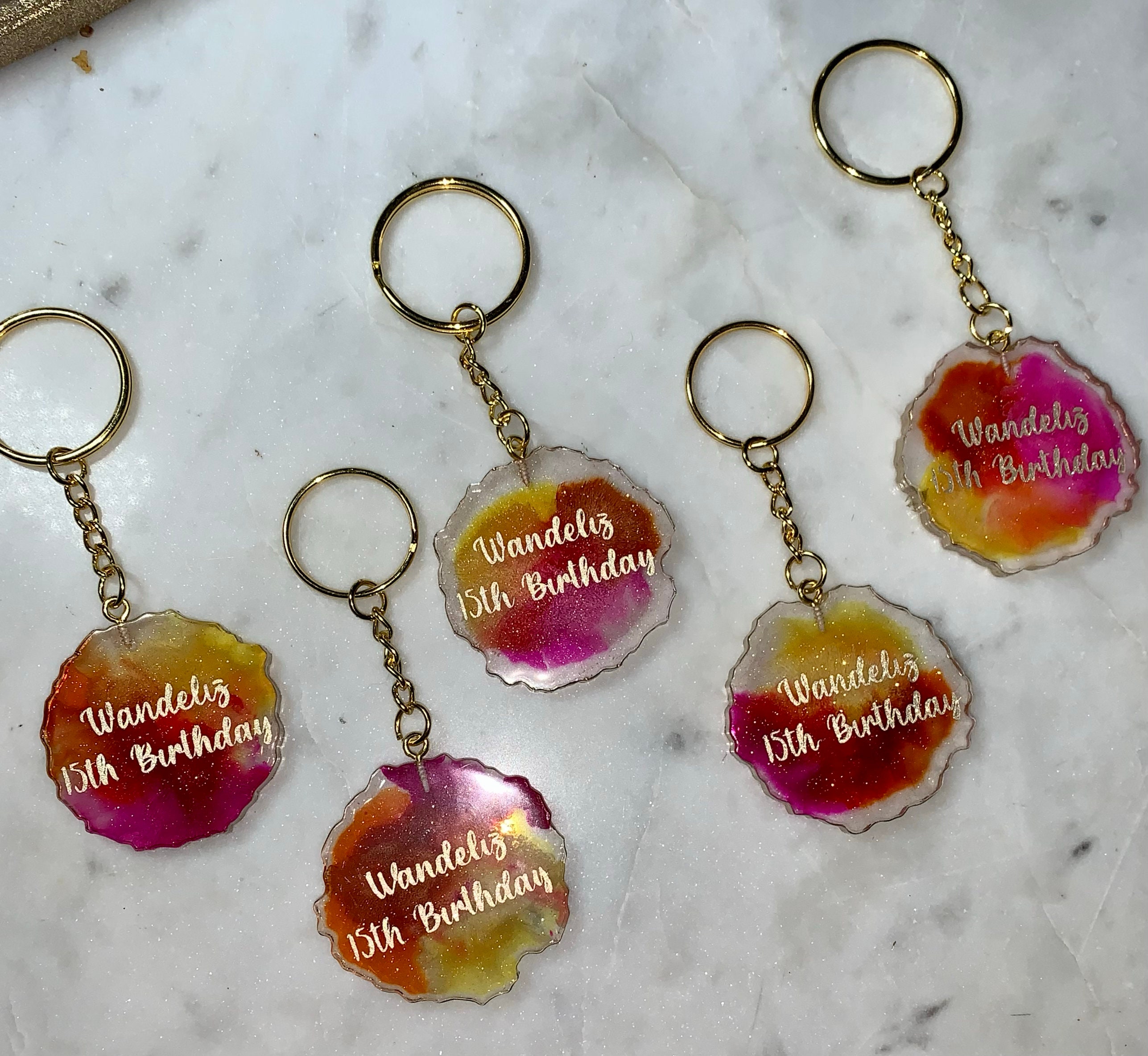 Custom Party Favor Keychains Personalized Party Favor Keychain Baby