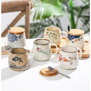 Vintage Japanese Style Coffee Mug Set