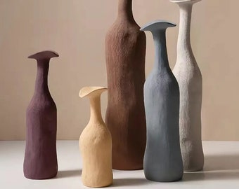Jarrón de cerámica de estilo africano / Hecho a mano / Regalo ideal / Decoración del hogar / Regalo para ella