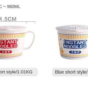 Instant noodle Mugs with Lid Mug for Soup ramen lover Japanese noodle Mug image 8