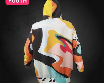 dandy YOUTH Dandy's World Game Inspired All Over Print Hoodie Small to