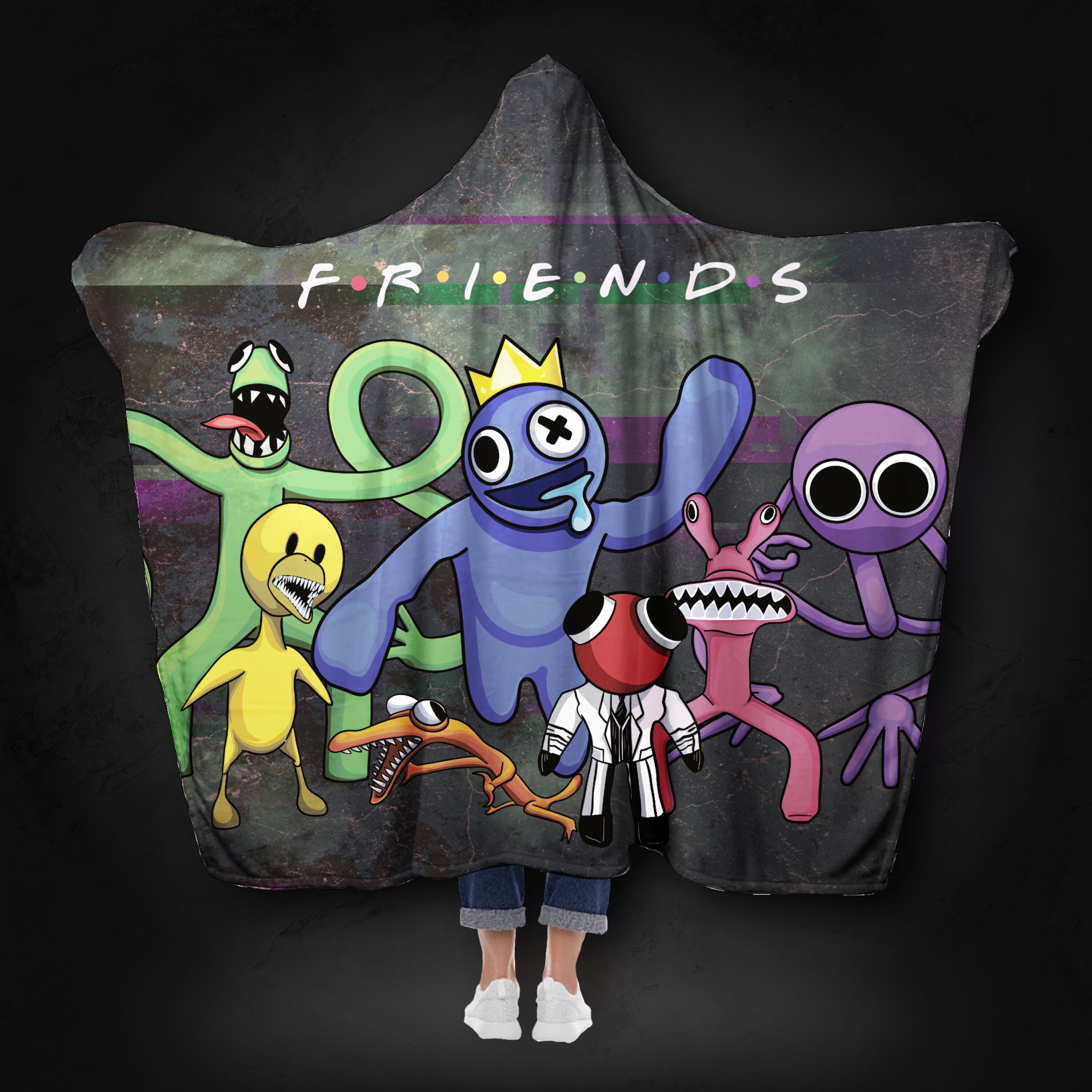 Rainbow Friends Hooded Blanket Soft Vibrant Color for Boys and Girls Etsy