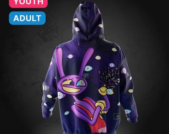 JAX Digital Circus All Over Print Hoodie: Youth and Adult Sizes