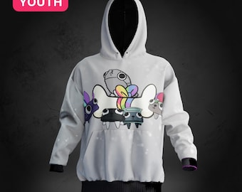 Dandy's World Pebble inspired all over print hoodie Small to Extra Large