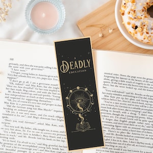 A Deadly Education di Naomi Novik Segnalibro / Lettore di romanzi / Regalo letterario / Merchandising Booktok / La serie Scholomance