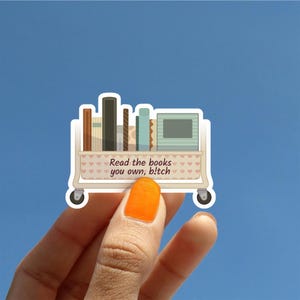 Read The Books You Own Sticker | Stickers for Kindle | Romance Smut Reader | Bookish gift | TBR Cart | Bookish Stickers |