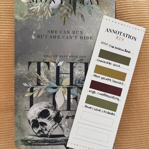 Annotation Key Bookmark | Booktok Merch | Book Tabs | Book Annotation Kit | Annotated books