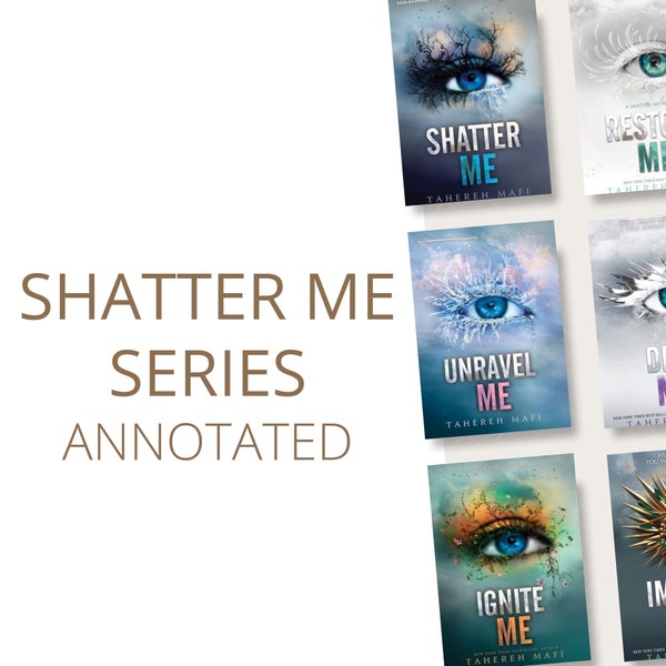 SÉRIE SHATTER ME Annotée | Livres personnalisés | Livres personnalisés | Cadeau livresques | Tahereh Mafi | Kenji Kishimoto | Booktok | Aaron Warner