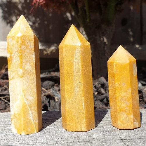 A Grade Yellow Aventurine Natural Stone Tower Obelisk Etsy