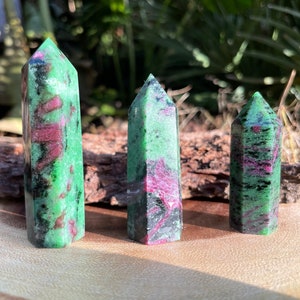 Ruby-in-Zoisite Obelisk: A+ Grade Crystal Tower, Healing Stone