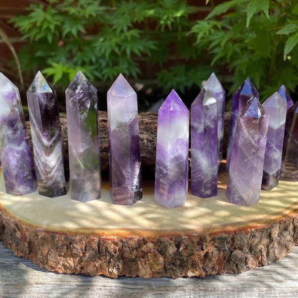 High-Grade Amethyst Obelisk | Crystal Wand | Healing Stone for Spiritual Awareness and Stress Relief | Handpicked & Hand-Polished