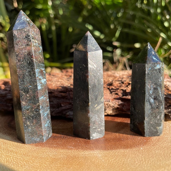 A+ Grade Astrophyllite Fireworks Stone Tower Point | Obelisk | Crystal Wand | Healing Stone | Psychic Protection | Chakra Energy