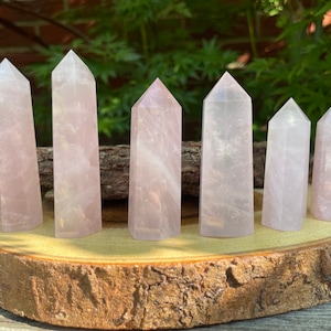 A+ Grade Rose Quartz Tower Point | Obelisk | Crystal Wand | Healing Crystal | Peace | Love