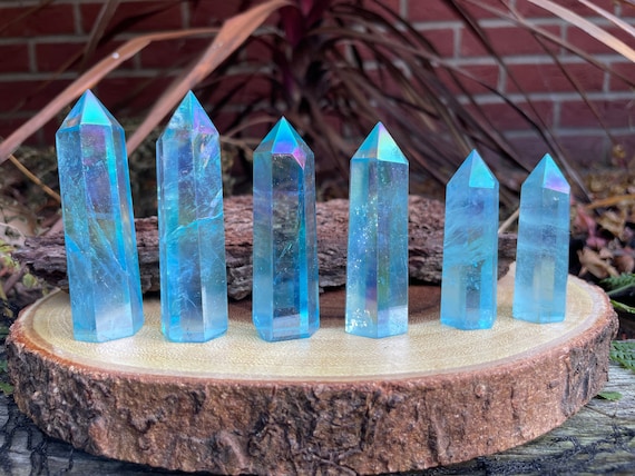 Aqua Aura Clear Quartz Towers Aqua Aura Clear Quartz Towers