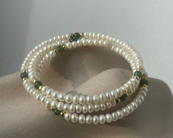 Adjustable Small Pearls Bracelet