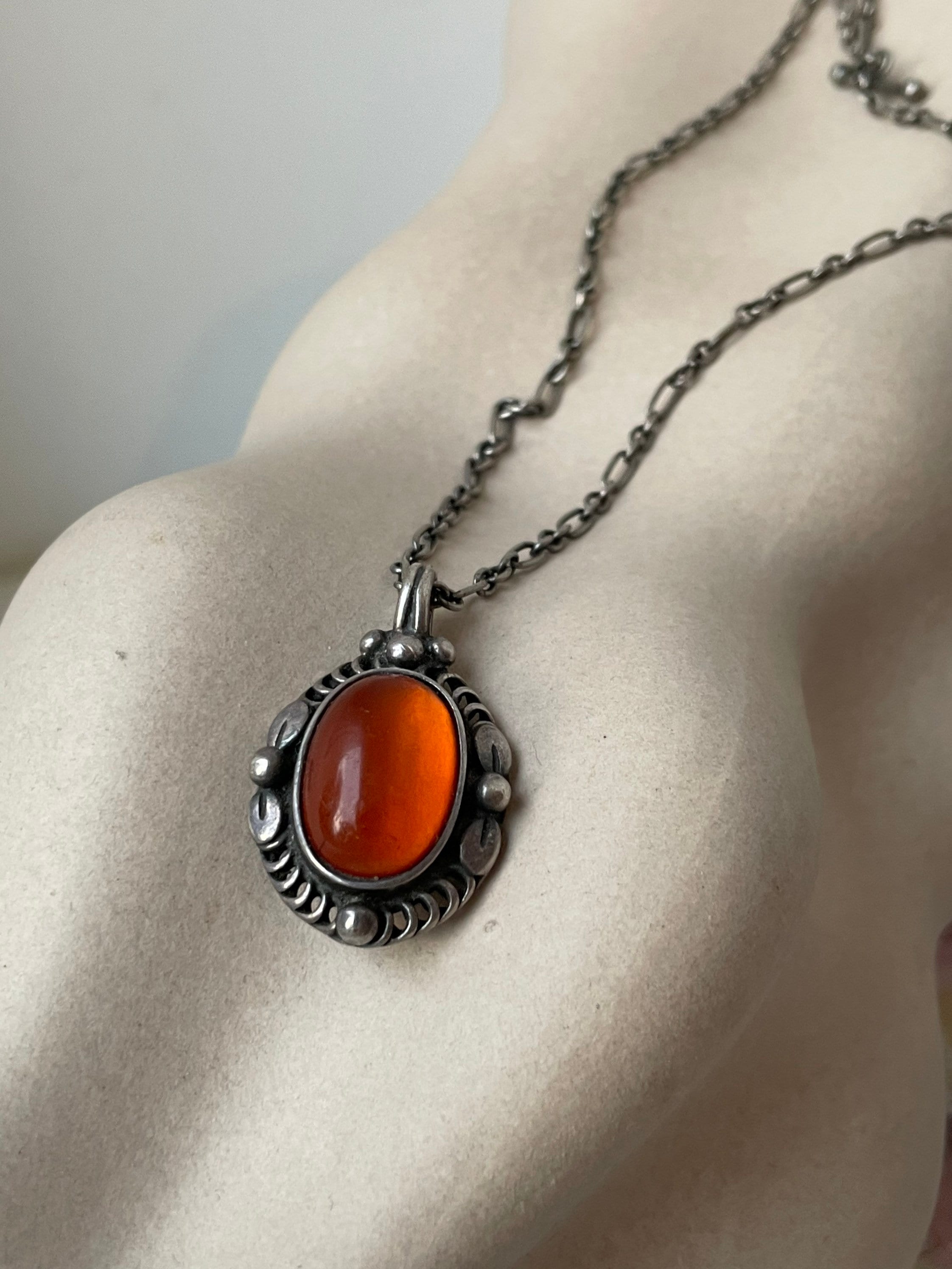 Georg Jensen Denmark Silver Necklace of the Year 95 Heritage