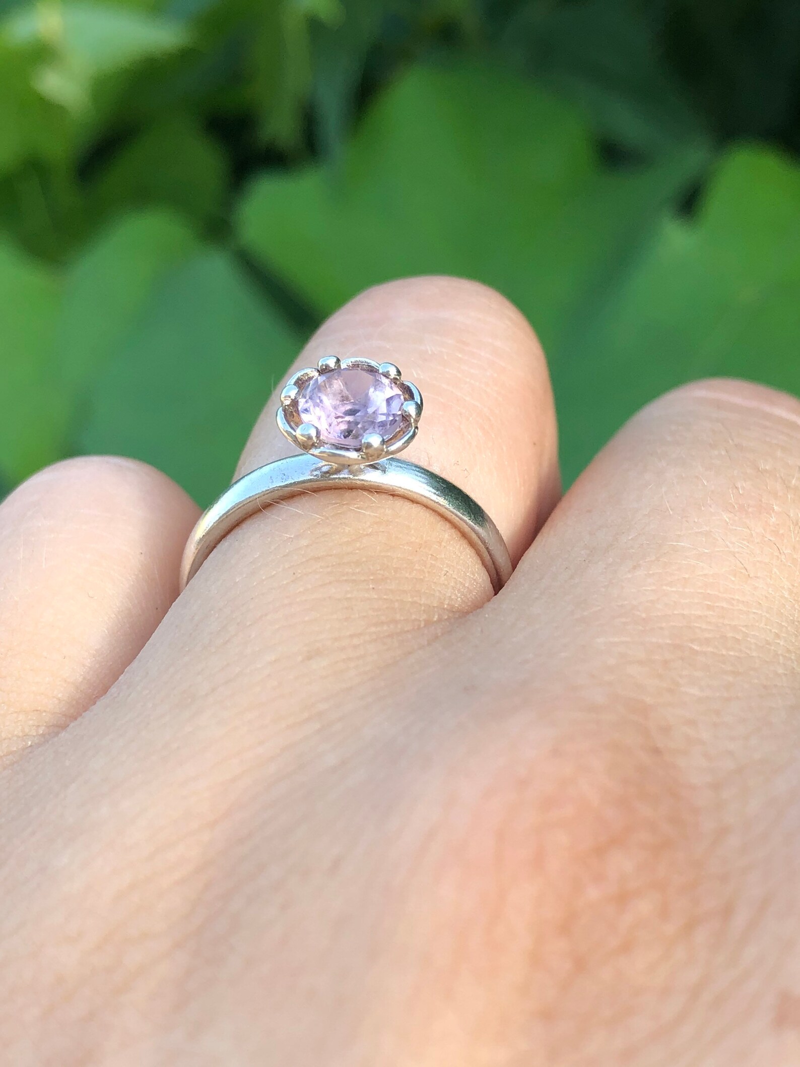 HHN Spinning Danish Design silver ring with Pink Zirconia Etsy