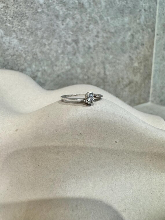 Vintage Small Silver Stackable ring in size 48 | … - image 6