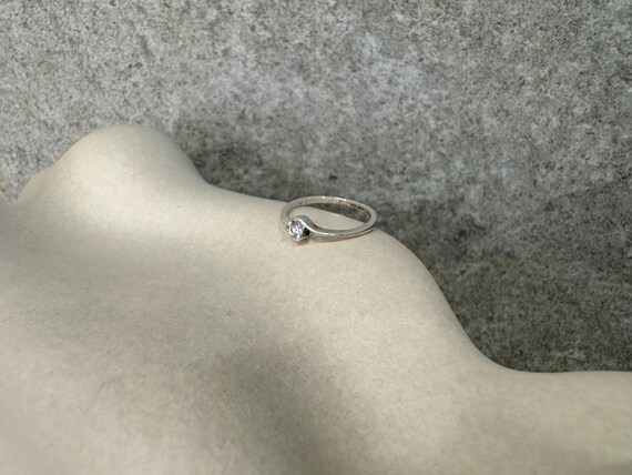 Vintage Small Silver Stackable ring in size 48 | … - image 4
