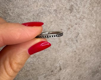 Vintage Soren Peter Jensen Danish Jewelry Designer Stacking Silver Ring size 56 | 7 1/2 US