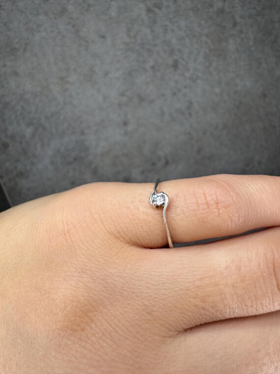 Vintage Small Silver Stackable ring in size 48 | … - image 2