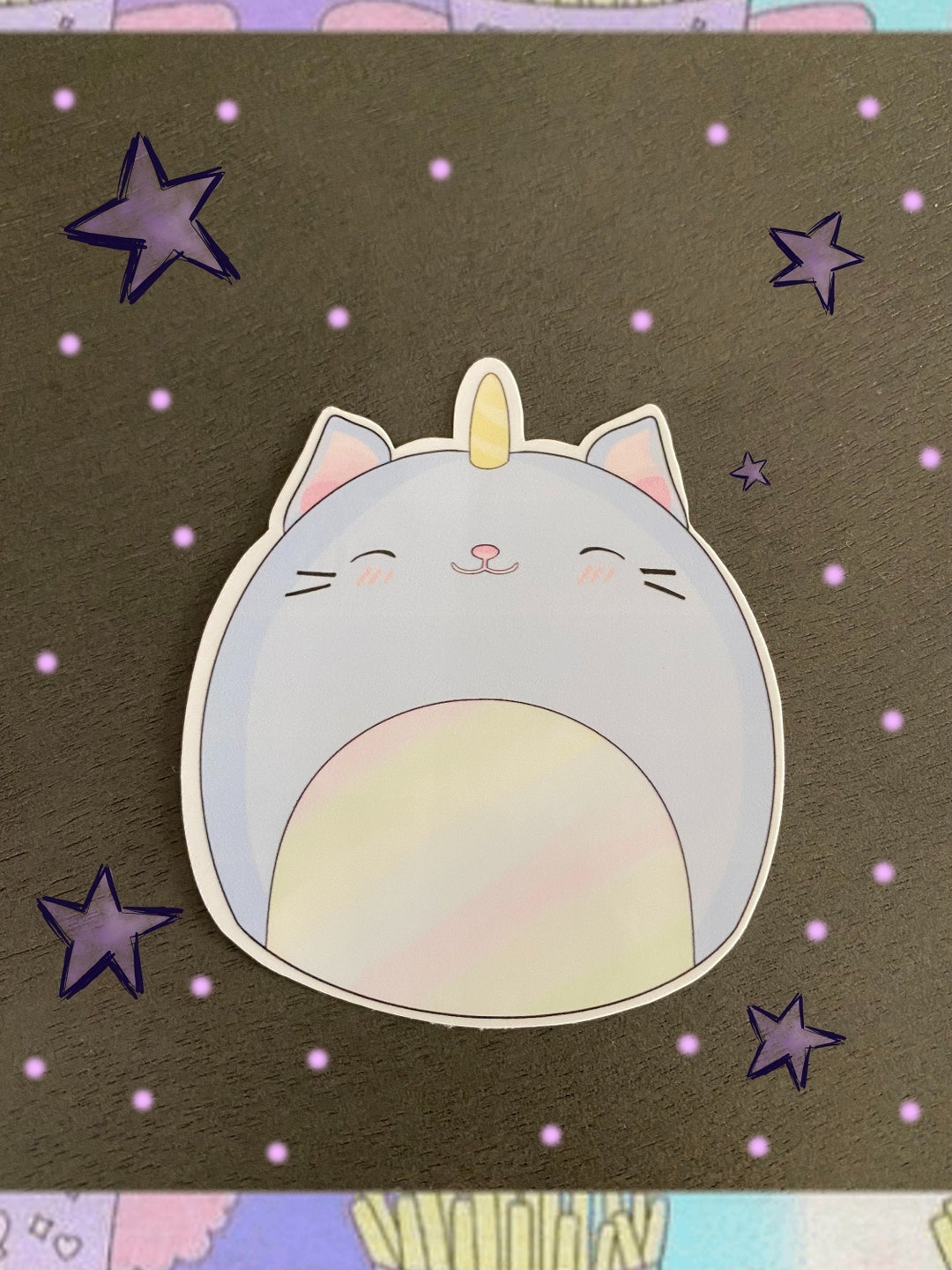 Courtney The Caticorn Squishmallow Glossy Sticker Etsy.de