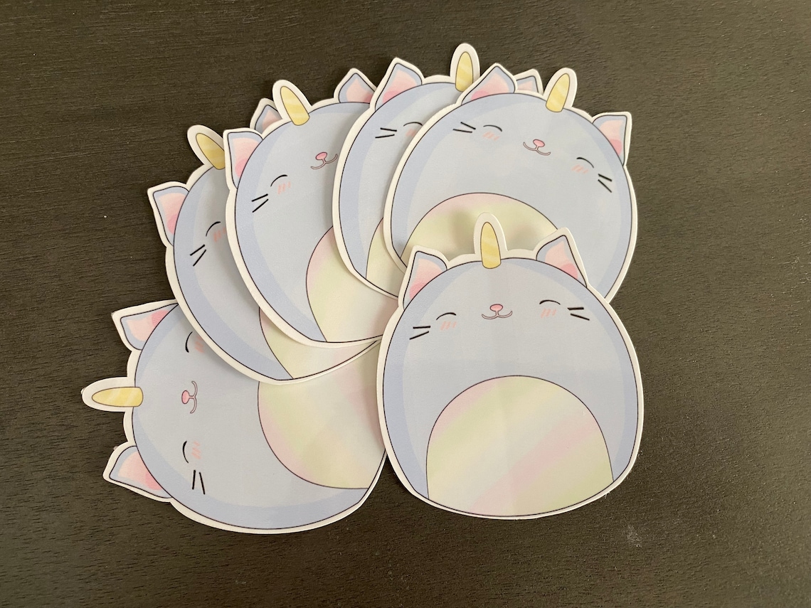 Courtney The Caticorn Squishmallow Glossy Sticker Etsy.de