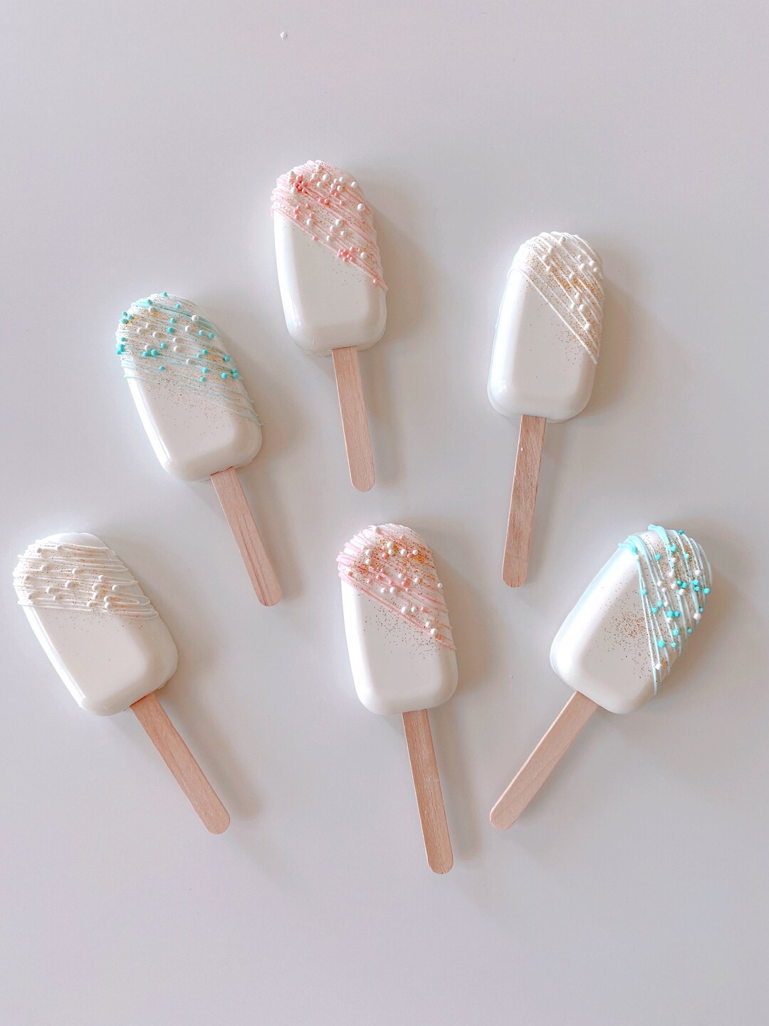 Mini 8 Cakesicles Baby Shower Favors Gender Reveal Party Etsy