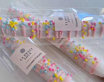 Chocolate Pretzel Rods - Dozen (12)