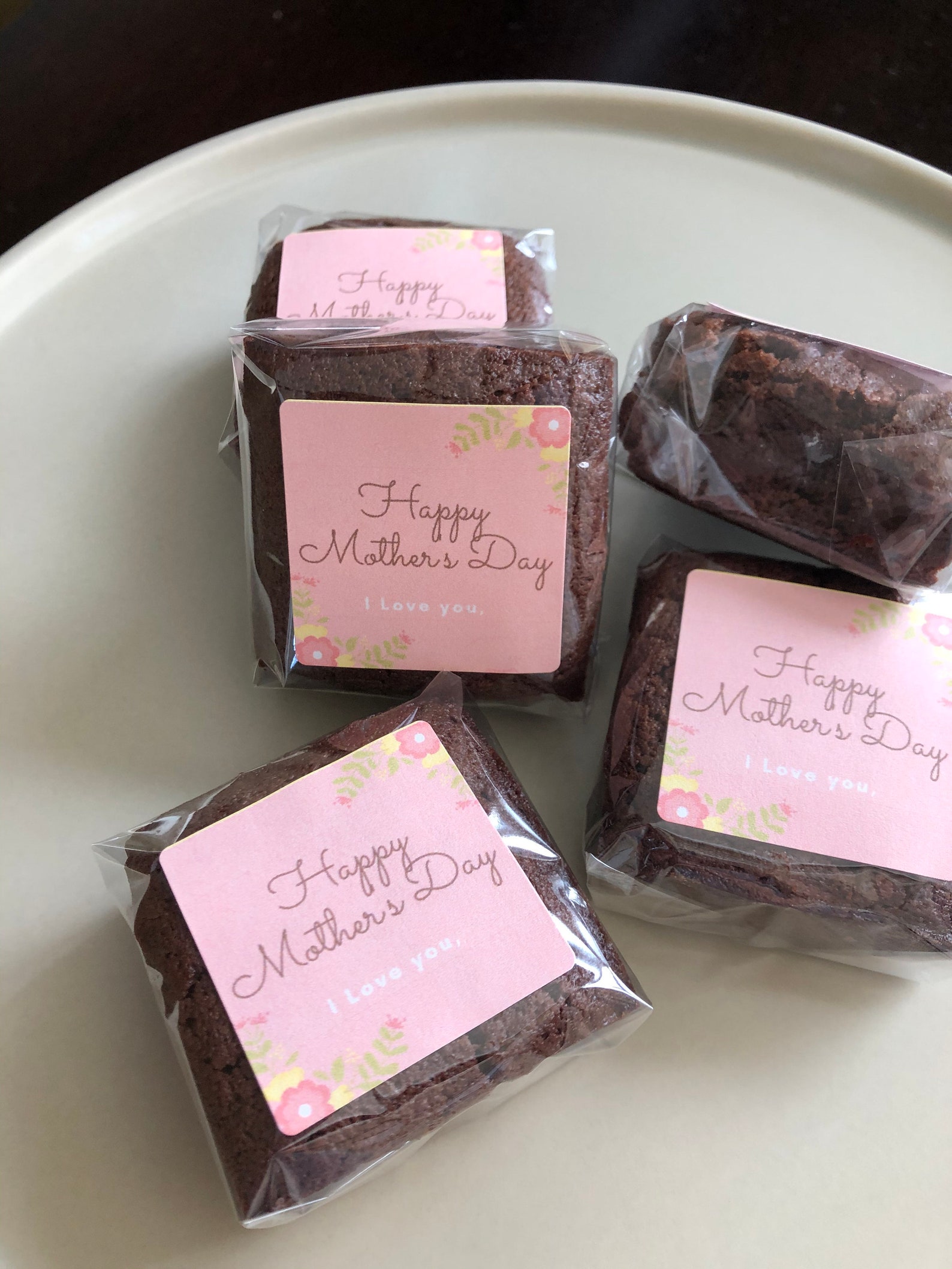 Set of 8 Mother's Day Chewy Fudge Brownies 8 Brownies Etsy