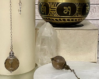 Smoky Quartz Dowsing Pendulum | Divination Tool | Intuition | Gemstone Pendulum | Crystal Pendulum