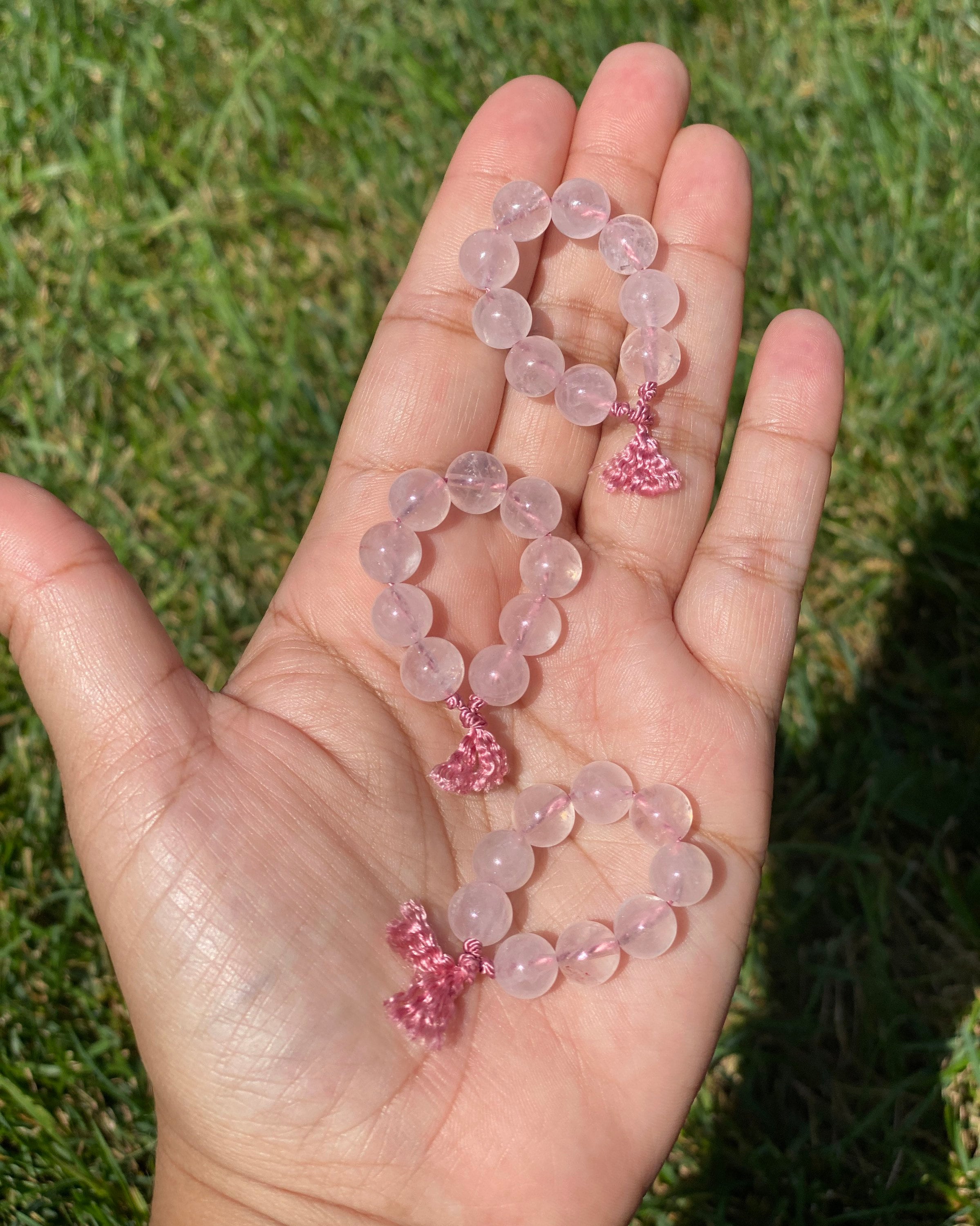 Gemstone Finger Mala 9 Beads, Worry Beads Mini Mala, Aromatherapy Fidget  Beads, Stress Relief, Affirmation Beads, Yoga Practice, Yoga Gift 