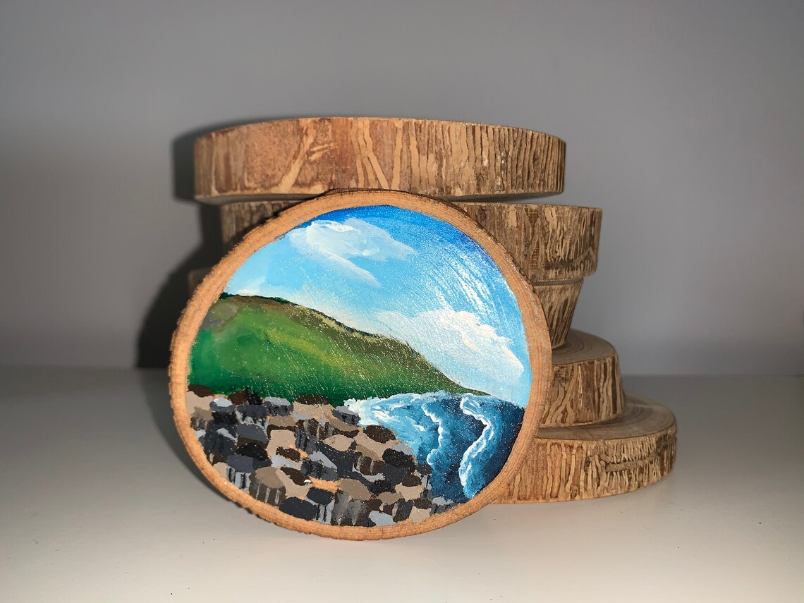 Hand Painted Northern Ireland Themed Wood Slice | Etsy