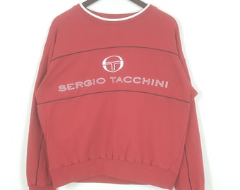 Vintage Sergio Tacchini Spell Out Embroidery Sweatshirt