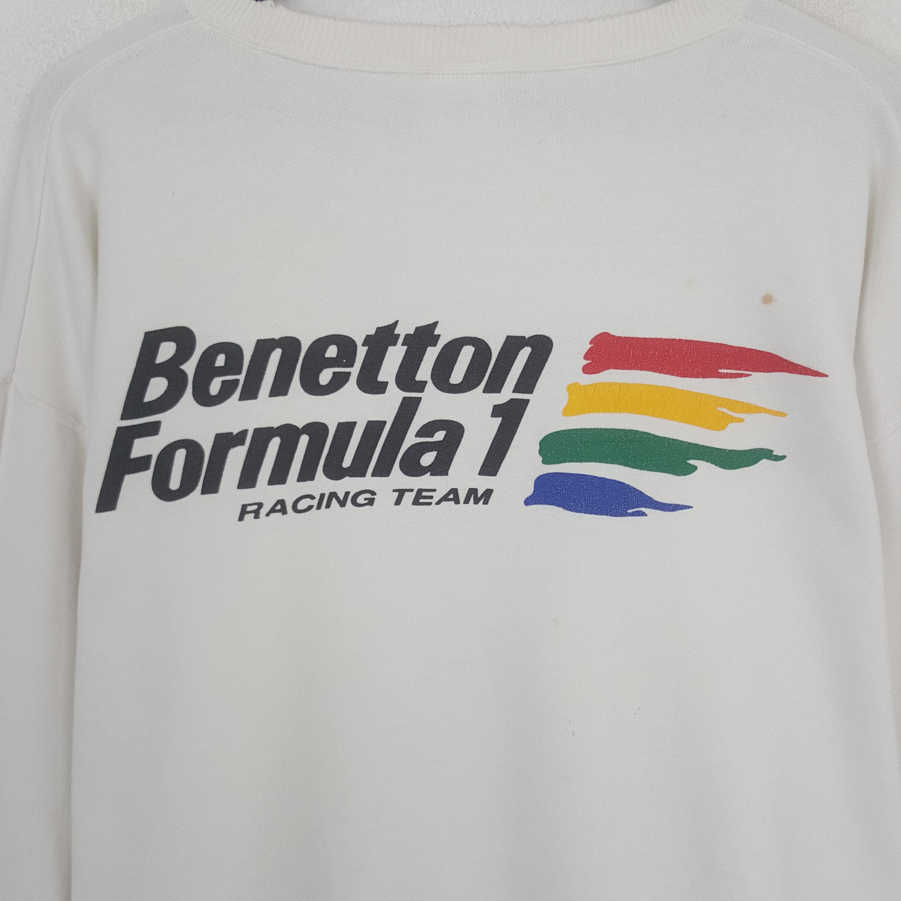 T-shirt De Course Vintage Benetton Formula Suzuka Japon Taille M Crème - Occasion Parfait état