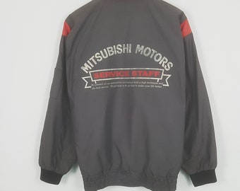 Vintage Mitsubishi Motors chaqueta de trabajador con cremallera
