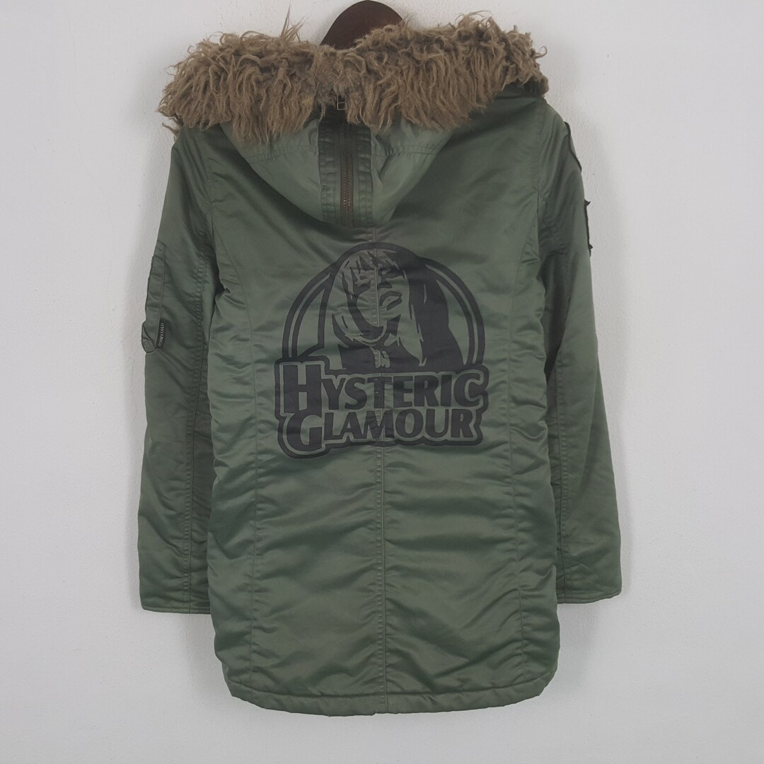 Vintage Hysteric Glamour Custom Art Military Zipper Winter Jacket
