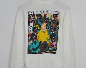 Vintage Tintin In The Congo Tshirt