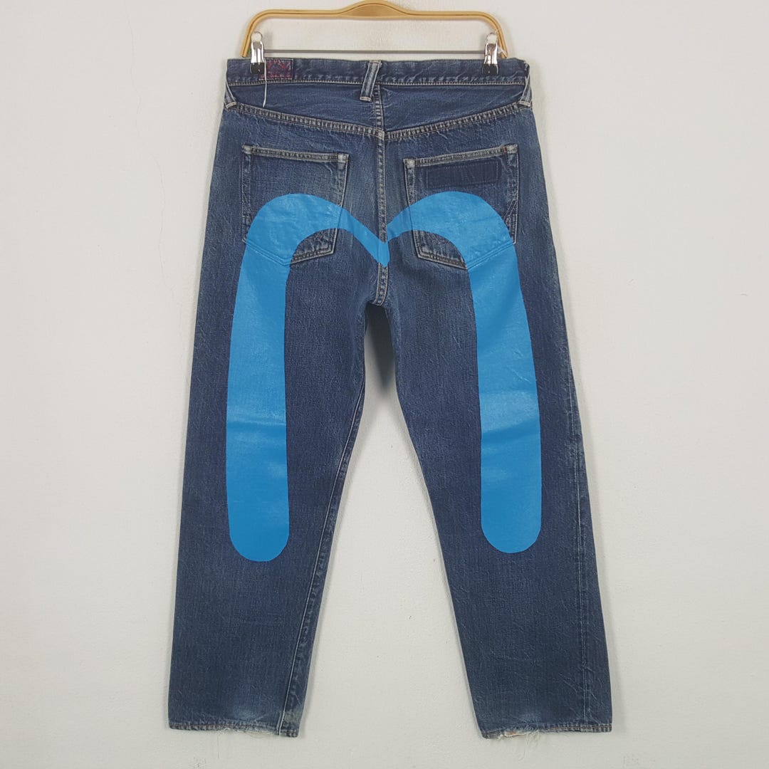 Vintage Evisu Selvedge Japan Custom Art Daicock Denim Jeans - Etsy