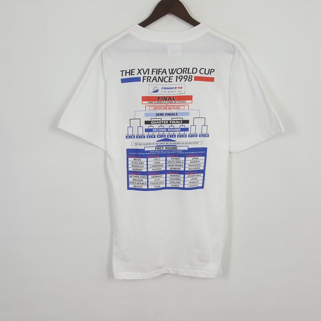 Vintage the XVI World Cup France 1998 Tshirt - Etsy