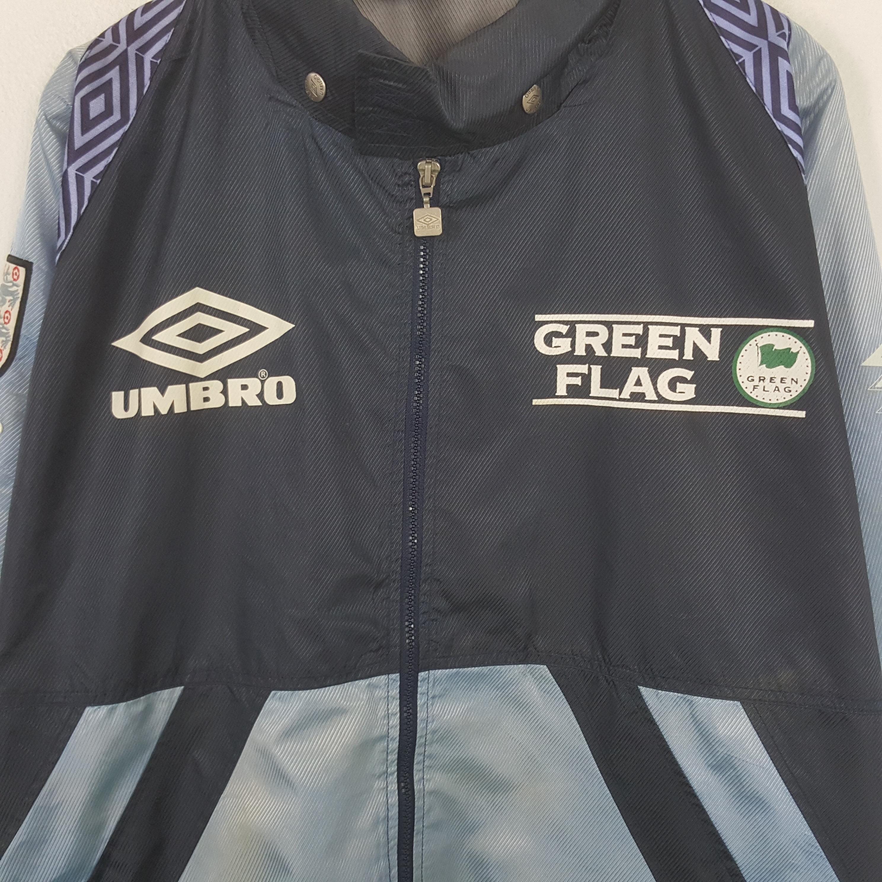 Vintage Umbro England FC Green Flag Windbreaker Jacket - Etsy