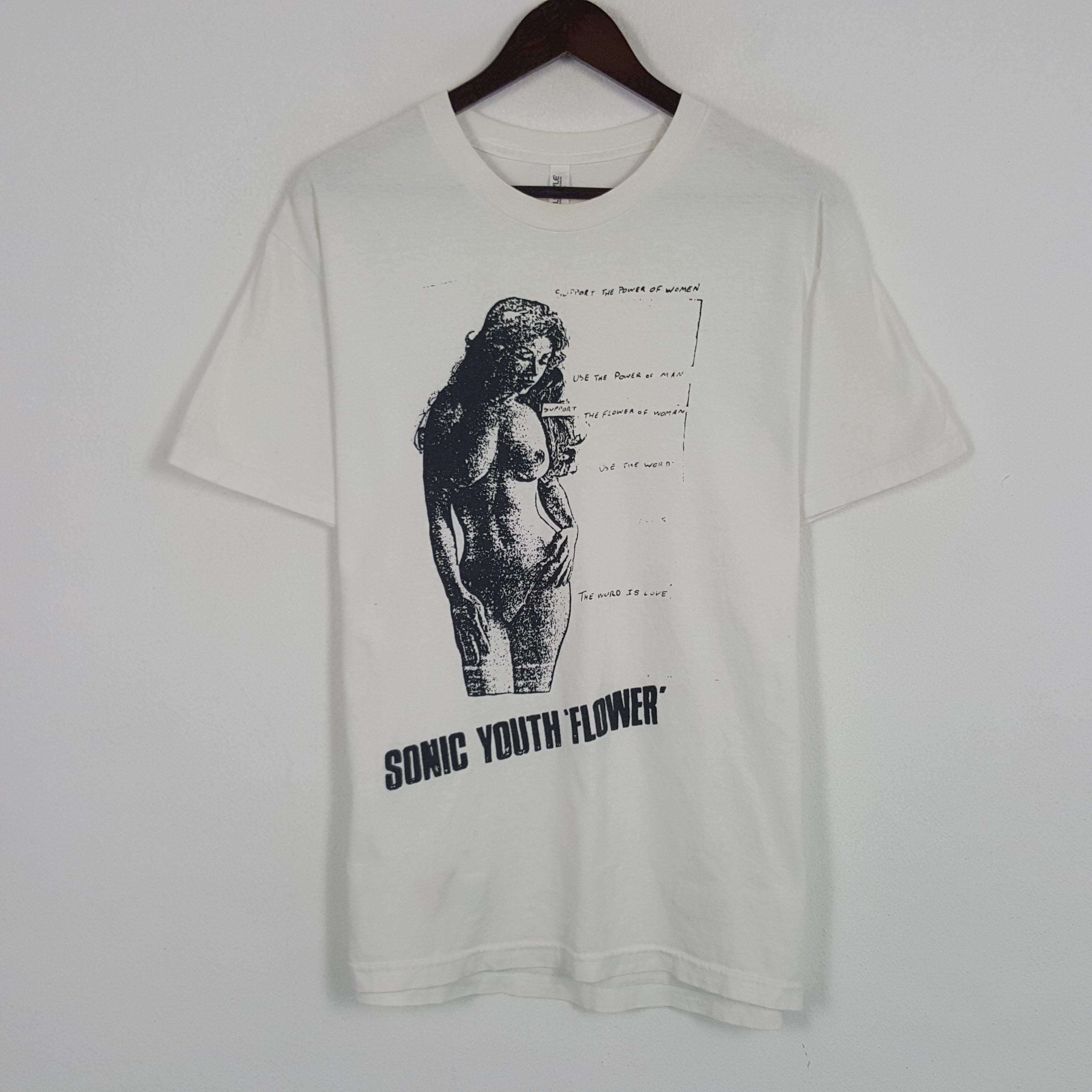 Sonic Youth 'Flower' Tシャツ 90s sonic-youth-flower-new-vintage