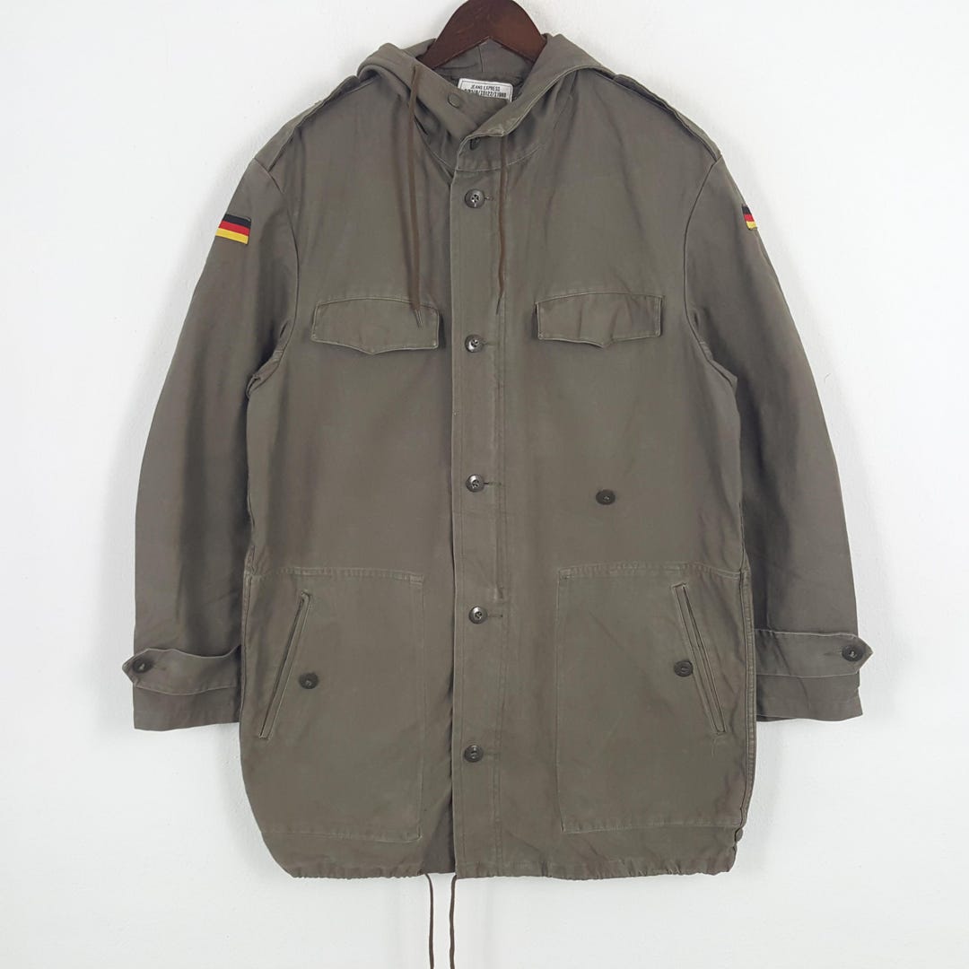 Vintage Germany Military Worker Jacket With Hoodie - Etsy