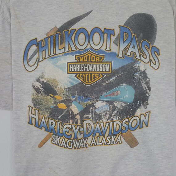 Vintage Chilkoot Pass Harley Davidson Tshirt - image 2