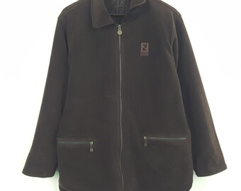 Vintage Fendi Italy Reversible Zipper Big Logo Jacket - Etsy