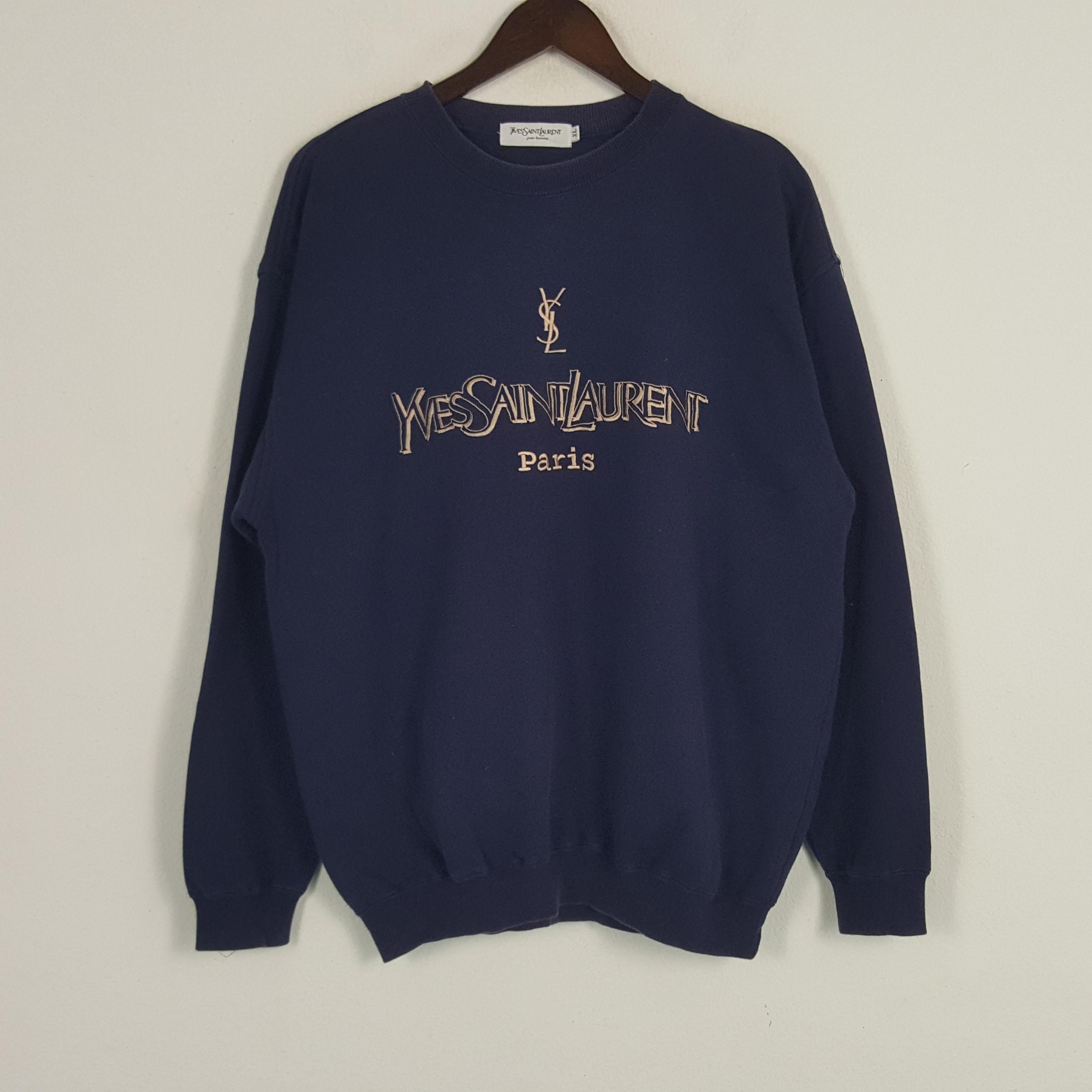 イヴサンローラン⭐️90sヴィンテージ　フリース　パーカー　トップス Ysl sweatshirt (l) - Gem