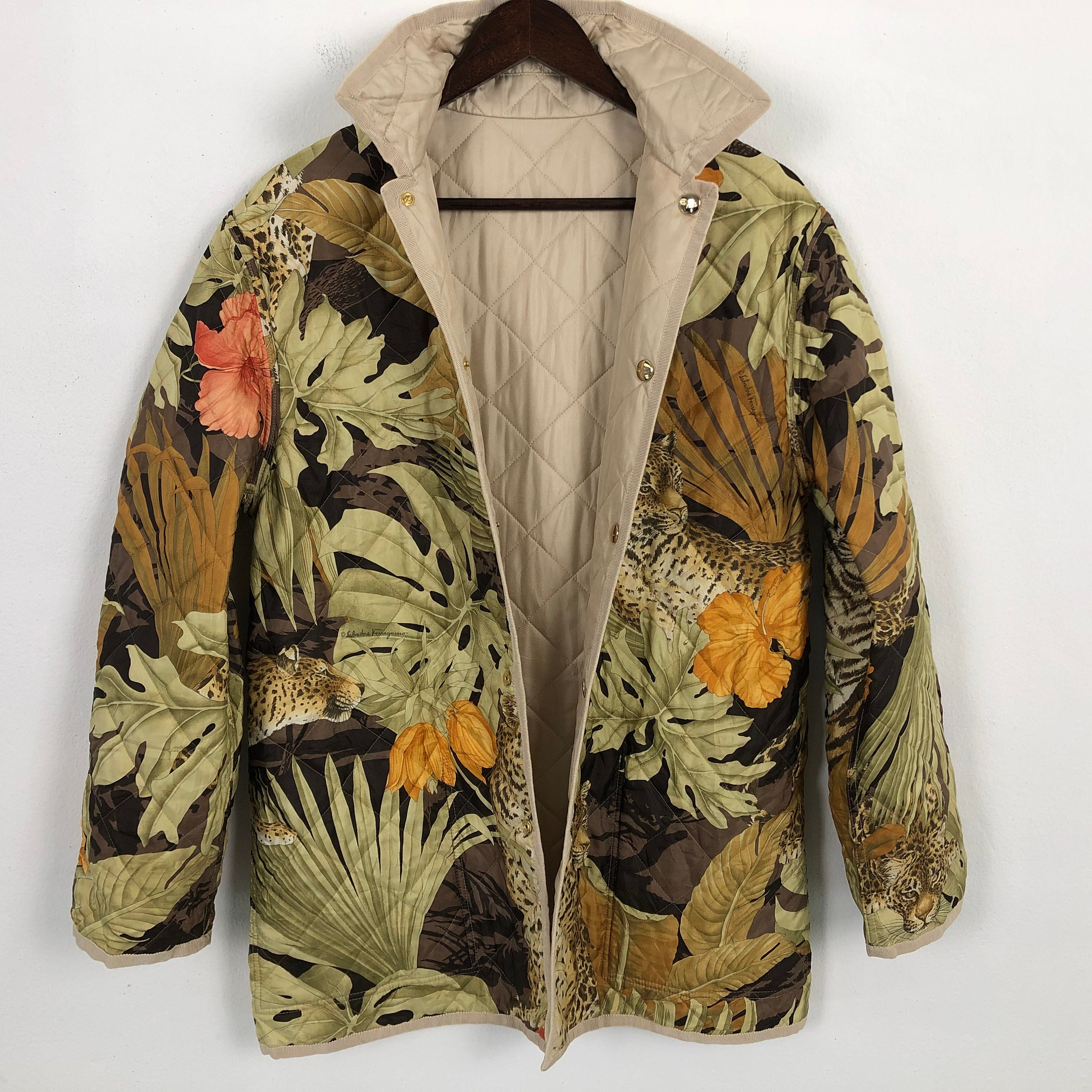 Vintage Salvatore Ferragamo Flower Inside Design Button Jacket - Etsy